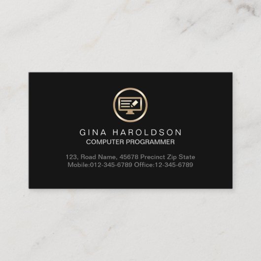 プログラマコーダコンピュータ技術 名刺 (正面)
