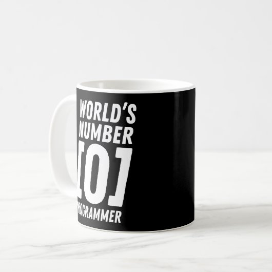 プログラマコーディングWorld's Number 0プログラマ コーヒーマグカップ (正面左)