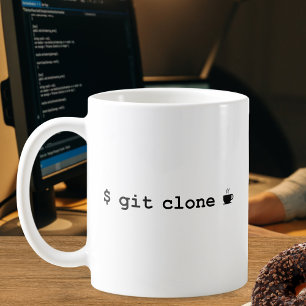 プログラマコーヒーマグ – Git Clone Coffee コーヒーマグカップ