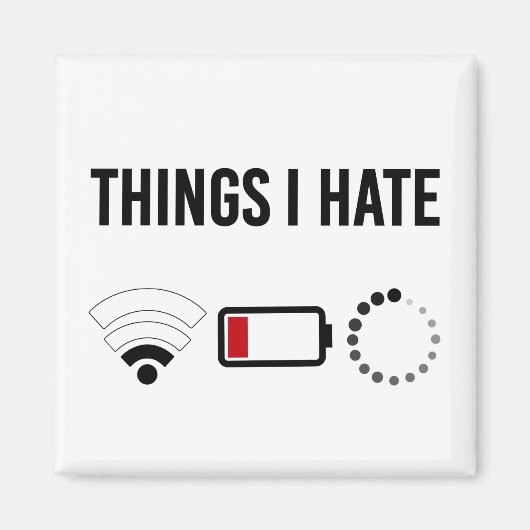 プログラマシャツ私が嫌いプログラムアイコンのシャツ マグネット (正面)