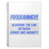 プログラマジョーク…天才と狂気 ノートブック (正面)