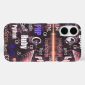 プログラマパターンピンク Case-Mate iPhoneケース (裏面 (横))