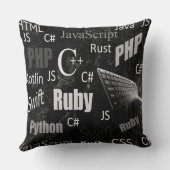 プログラマパターン白黒 クッション (裏面)