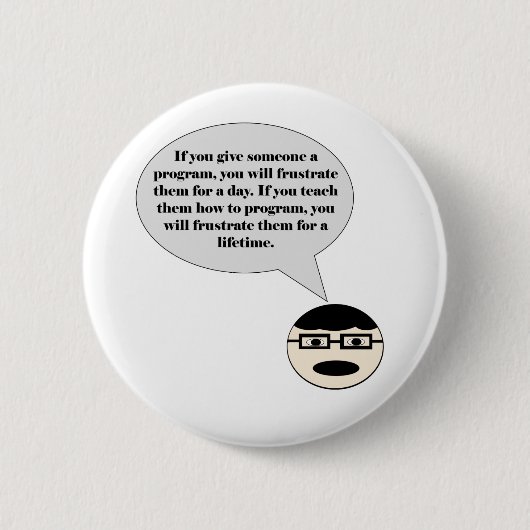 プログラマボタンを押し潰す方法 缶バッジ (正面)