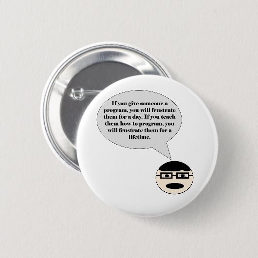 プログラマボタンを押し潰す方法 缶バッジ (正面&裏面)
