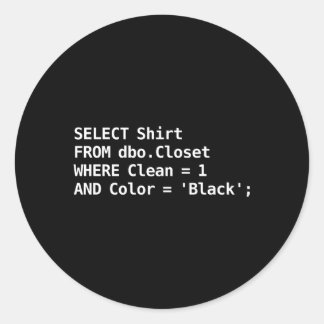 プログラマユーモアのプログラミングのためのSql ラウンドシール