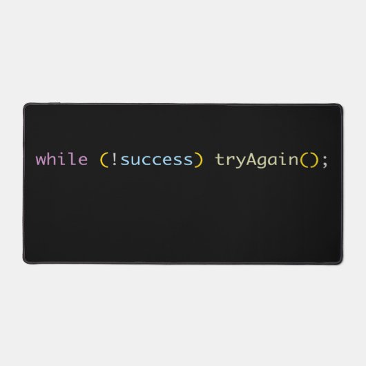 プログラマーあるある　コーディング・ユーモア　もう１度ループ デスクマット (正面)