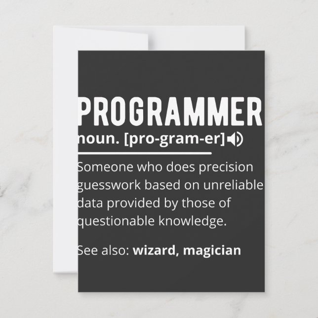 プログラマーおもしろいコード開発者の意味定義 (正面)