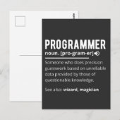 プログラマーおもしろいコード開発者の意味定義 ポストカード (正面/裏面)