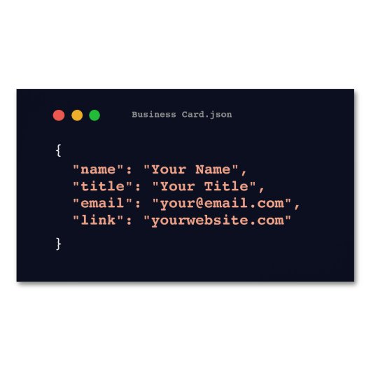プログラマーおもしろい名刺| 開発業者 マグネット名刺 (正面)