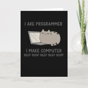 プログラマーおもしろいCatコンピュータおたく カード