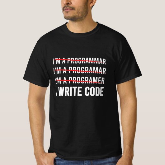 プログラマーおもしろいIウィットコード Tシャツ (正面)
