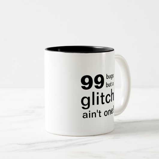 プログラマーおよびエンジニアのためのおもしろいなコーヒー・マグ ツートーンマグカップ (正面右)