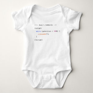 プログラマーと開発者 面白い新生児 コードの言葉 ベビーボディスーツ