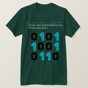 プログラマーには10種類いる - バイナリジョーク Tシャツ