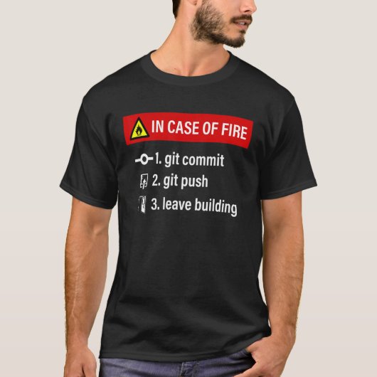 プログラマーのジョーク ウェブ ソフトウェア開発者 Git コミット Tシャツ (正面)