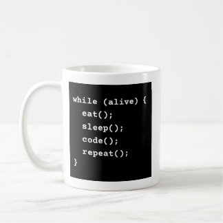 プログラマーのライフサイクルループ (while ループ) コーヒーマグカップ