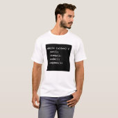 プログラマーのライフサイクルループ (while ループ) tシャツ (正面フル)