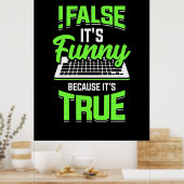 プログラマーの偽おもしろいり ポスター (キッチン)