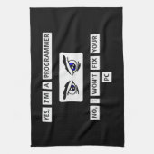 プログラマーの免責条項Tシャツ キッチンタオル (縦)