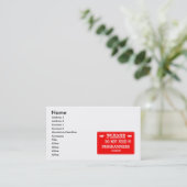 プログラマーを食べ物を与えないで下さい 名刺 (スタンド正面)