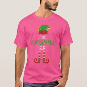 プログラマーエルフの家族おそろいパジャマ クリスマスF Tシャツ