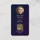 プログラマーモダンサイバーセキュリティMidnight Blue 名刺 (裏面)