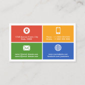 プログラマーモダン- Flat Metroスタイル 名刺 (裏面)