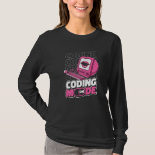 プログラマーモードオン プログラミング コーディング 開発者 コ Tシャツ