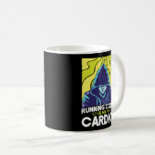 プログラマーランニングコーディングのコードは私のカーディオ コーヒーマグカップ (正面右)