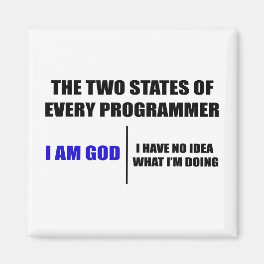 プログラマー全員の二つの州 マグネット (正面)