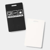 プログラマー書コードとドリンクコーヒー バッジ (正面＆裏面)