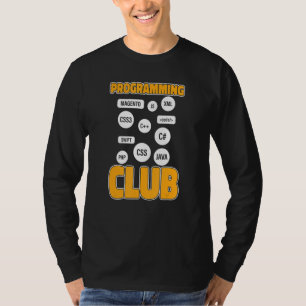 プログラマー クラブ デベロッパー ソフトウェア プログラミング コード Tシャツ