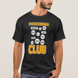 プログラマー クラブ デベロッパー ソフトウェア プログラミング コード Tシャツ