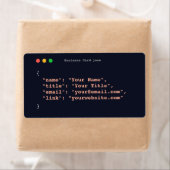 プログラマー ビジネス カード | 開発者 ラベル (インサイチュ)