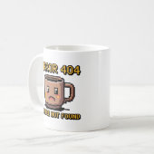 プログラマー マグカップ - エラー404 コーヒー未検出 (正面左)