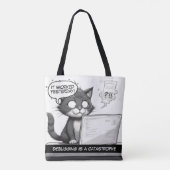 プログラマー 猫のユーモア デバッグは大惨事 トートバッグ (裏面)
