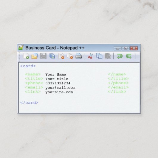 プログラマー、開発者のための名刺 名刺 (正面)