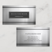 プログラマー – Premium Silver Metal 名刺 (正面/裏面)