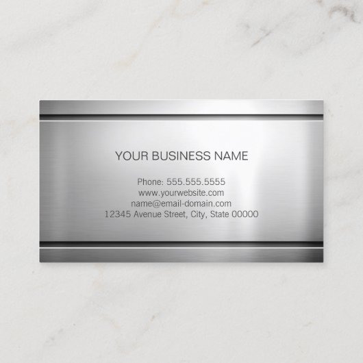 プログラマー – Premium Silver Metal 名刺 (裏面)