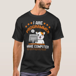 プログラマーCat Animal Coding Squad Engineer Tシャツ