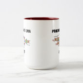 プログラマーDNAの内部(DNAの写し) ツートーンマグカップ (中央)