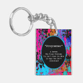 プログラマーGagギフトカラフル(ばちゃばちゃ)跳ねる抽象芸術アート キーホルダー (正面左)