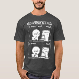 プログラマ問題おもしろいプログラマコーディングハッカー Tシャツ