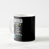 プログラマ時給ソフトウェア開発コーダ コーヒーマグカップ (正面左)
