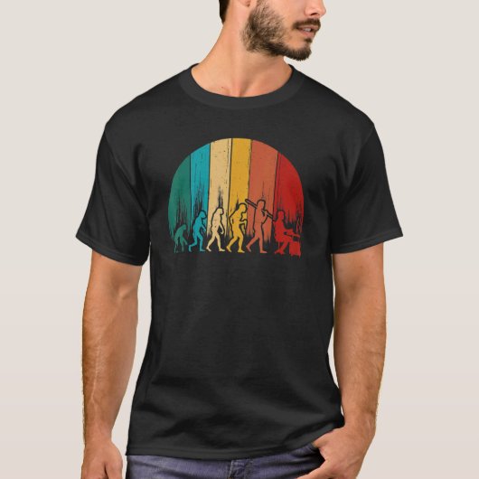 プログラマ進化完全スタックコーダソフトウェア開発 Tシャツ (正面)