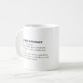 プログラマ。辞おもしろい書記入 コーヒーマグカップ (正面左)