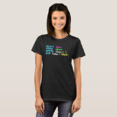 プログラマSQLクエストギークデータベースコーディング Tシャツ (正面フル)