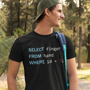プログラミおもしろいングギーク選択フィンガー Tシャツ