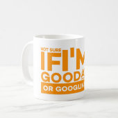 プログラミもしングやグーグルが得意かどうか不明 コーヒーマグカップ (正面左)